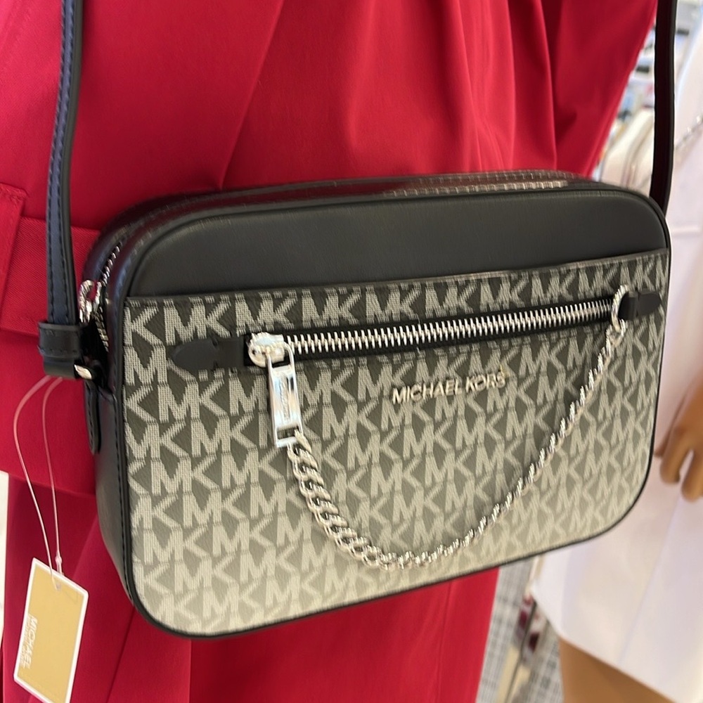 MICHAEL KORS Jet Set Lg Ombré Signature Logo EW Crossbody Body East West 
Black - Picture 6 of 16